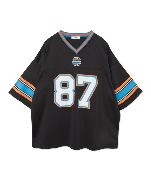 WEGO（ウィゴー）の「WEGO/ナンバリングホッケーTシャツ（Tシャツ/カットソー・メンズ・ブラック/グレー・MEDIUM/LARGE）」の9枚目の写真