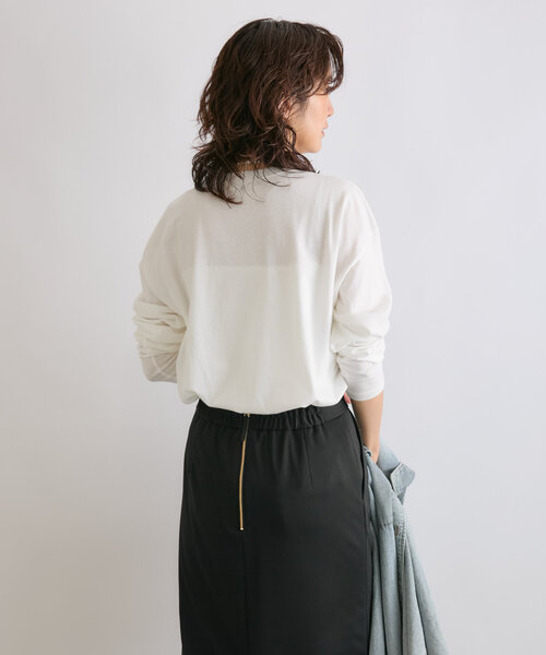 RIVE DROITE（リヴドロワ）の「【コーデのポイントに】CHOCOLATロンTee（Tシャツ/カットソー・レディース・ホワイト/ブラック/ブラウン・FREE）」の10枚目の写真