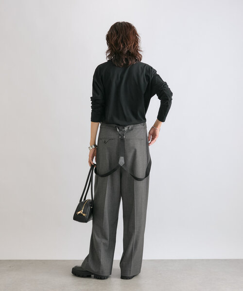 RIVE DROITE（リヴドロワ）の「【コーデのポイントに】CHOCOLATロンTee（Tシャツ/カットソー・レディース・ホワイト/ブラック/ブラウン・FREE）」の15枚目の写真