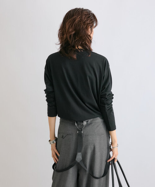 RIVE DROITE（リヴドロワ）の「【コーデのポイントに】CHOCOLATロンTee（Tシャツ/カットソー・レディース・ホワイト/ブラック/ブラウン・FREE）」の18枚目の写真