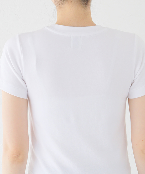 U by SPICK&SPAN(ユーバイスピックアンドスパン)の「リボンラインストーントップス(Tシャツ/カットソー・レディース・ホワイト・FREE)」の5枚目の写真