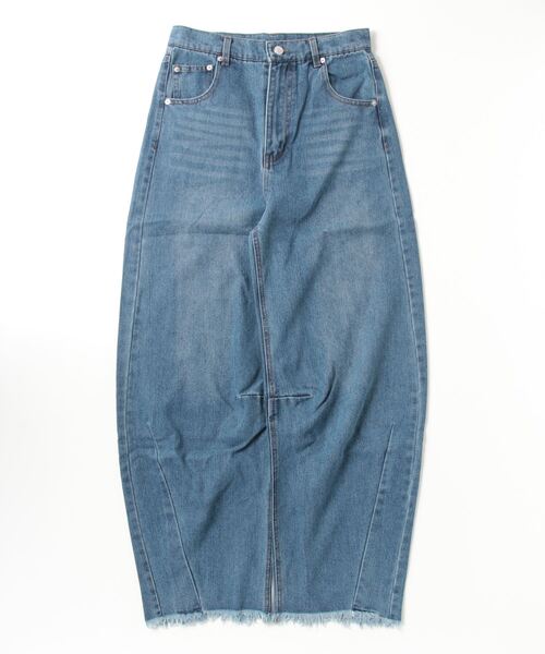 atONE(アットワン)の「加工デニムカーブパンツ(デニムパンツ・レディース・ブルー/オフホワイト/ブルー系その他2・M)」の11枚目の写真