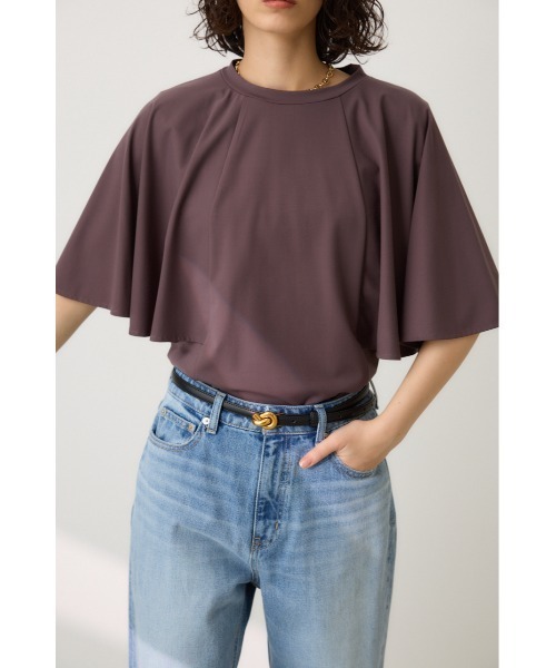 crie conforto（クリーコンフォルト）の「ケープライクプルオーバー（Tシャツ/カットソー・レディース・ネイビー/モカ/オフホワイト・FREE）」の3枚目の写真