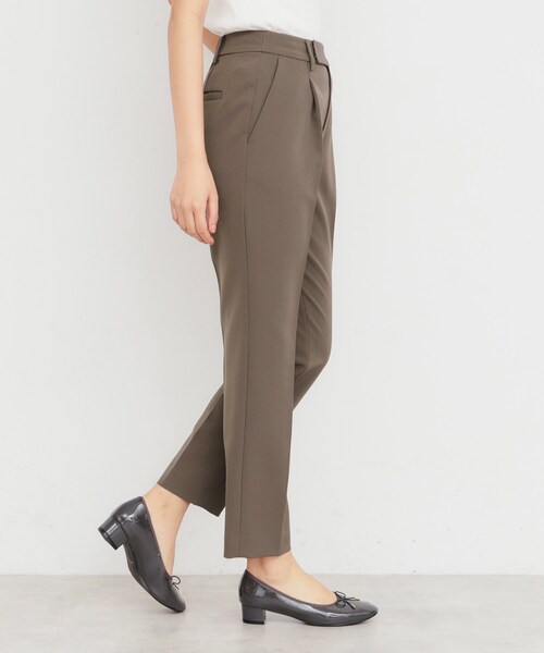 index(インデックス)の「◆ストレッチテーパードパンツ/セットアップ対応 【洗濯機洗い可/防シワ/イージーアイロン】(その他パンツ・レディース・ナチュラル/ブラウン系その他/ブラック・36/34/42/40/38)」の2枚目の写真