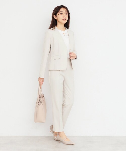 index(インデックス)の「◆ストレッチテーパードパンツ/セットアップ対応 【洗濯機洗い可/防シワ/イージーアイロン】(その他パンツ・レディース・ナチュラル/ブラウン系その他/ブラック・36/34/42/40/38)」の4枚目の写真