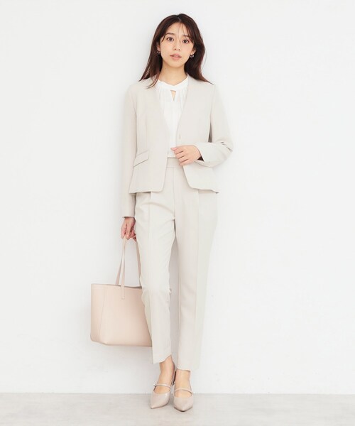 index(インデックス)の「◆ストレッチテーパードパンツ/セットアップ対応 【洗濯機洗い可/防シワ/イージーアイロン】(その他パンツ・レディース・ナチュラル/ブラウン系その他/ブラック・36/34/42/40/38)」の5枚目の写真