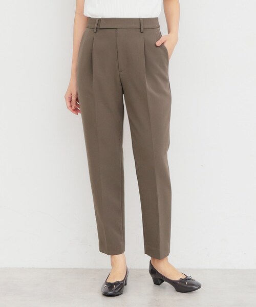 index(インデックス)の「◆ストレッチテーパードパンツ/セットアップ対応 【洗濯機洗い可/防シワ/イージーアイロン】(その他パンツ・レディース・ナチュラル/ブラウン系その他/ブラック・36/34/42/40/38)」の7枚目の写真