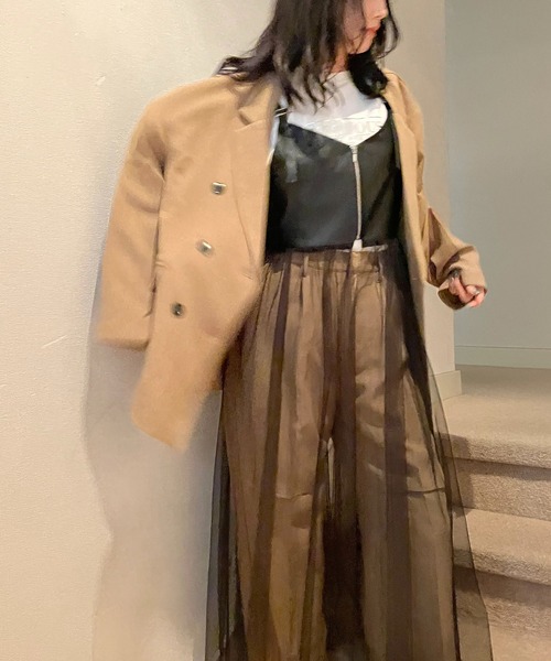 AS KNOW AS plus（アズノゥアズプラス）の「◇ダブルボタンテーラードジャケット　セットアップ可能（テーラードジャケット・レディース・ベージュ/ブラック/グレー・FREE）」の8枚目の写真