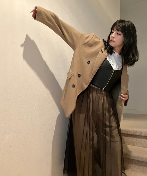 AS KNOW AS plus（アズノゥアズプラス）の「◇ダブルボタンテーラードジャケット　セットアップ可能（テーラードジャケット・レディース・ベージュ/ブラック/グレー・FREE）」の7枚目の写真