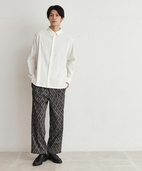 THE SHOP TK （ザ ショップ ティーケー ）の「◆【ヒルナンデス！で紹介】総柄ジャカードイージーパンツ（その他パンツ・メンズ・ネイビー系3/ブルー系その他5・03/02）」の9枚目の写真