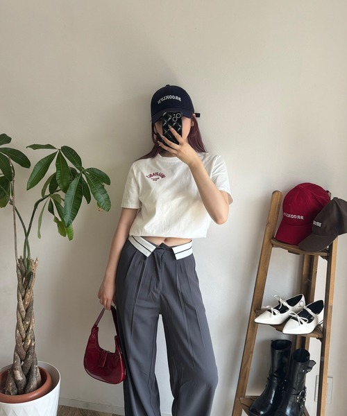 RiLi(リリ)の「ラインワイドパンツ【RL】(スラックス・レディース・ブラック/グレー・S/M)」の22枚目の写真