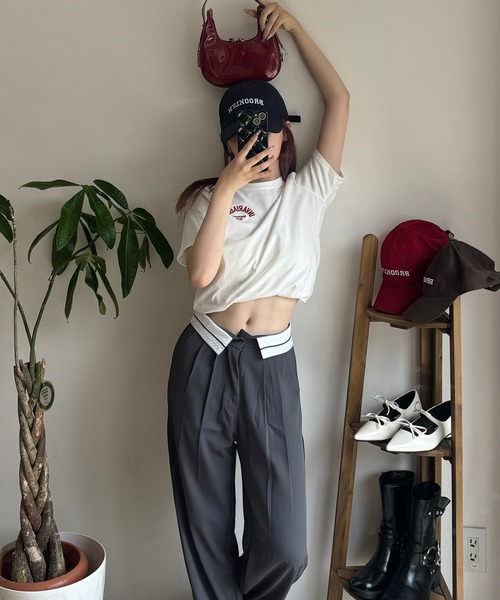 RiLi(リリ)の「ラインワイドパンツ【RL】(スラックス・レディース・ブラック/グレー・S/M)」の18枚目の写真