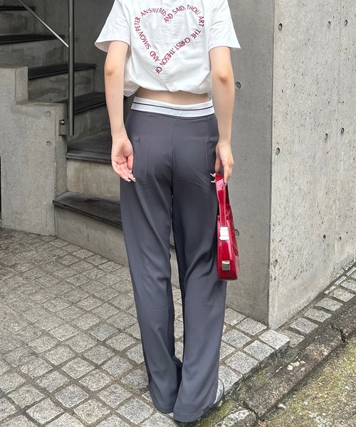 RiLi(リリ)の「ラインワイドパンツ【RL】(スラックス・レディース・ブラック/グレー・S/M)」の15枚目の写真