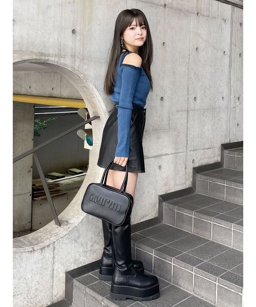 MURUA(ムルーア)の「カットアウトスプレーニット(ニット/セーター・レディース・グレー/モカ/ブルー/アイボリー・FREE)」の14枚目の写真