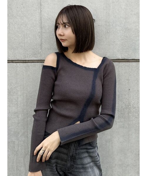 MURUA(ムルーア)の「カットアウトスプレーニット(ニット/セーター・レディース・グレー/モカ/ブルー/アイボリー・FREE)」の21枚目の写真