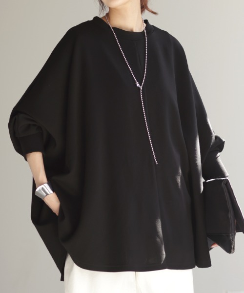 HUG.U(ハグユー)の「ドルマントップス(Tシャツ/カットソー・レディース・ロイヤルブルー/ブラック/グレイッシュベージュ/レモンイエロー・FREE)」の6枚目の写真