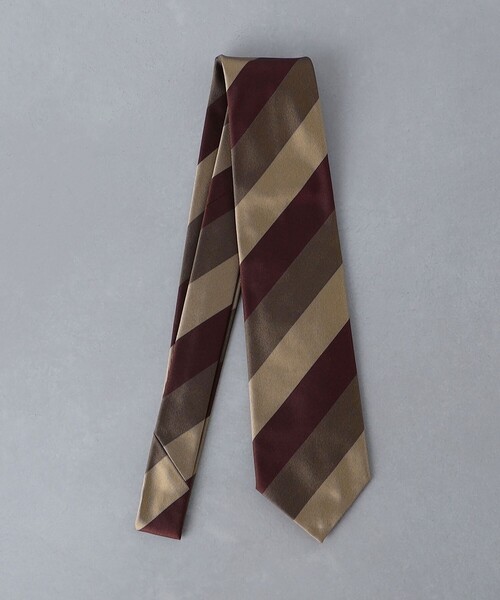 UNITED ARROWS（ユナイテッドアローズ）の「ワイドレジメンタル ネクタイ（ネクタイ・メンズ・ベージュ/オレンジ/ダークグレー・FREE）」の3枚目の写真