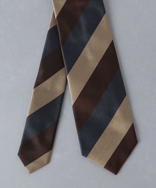 UNITED ARROWS（ユナイテッドアローズ）の「ワイドレジメンタル ネクタイ（ネクタイ・メンズ・ベージュ/オレンジ/ダークグレー・FREE）」の7枚目の写真