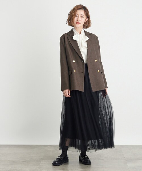 grove（グローブ）の「◆【雑誌掲載】ツイーディダブルブレストジャケット（テーラードジャケット・レディース・ブラウン系/ベージュ・03/02/01/04/05）」の5枚目の写真