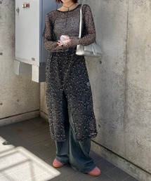 Kastane | 【4色展開】メッシュシアーワンピース(ワンピース)