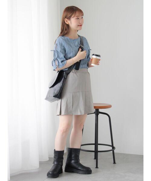 ehka sopo(エヘカソポ)の「袖リボンカットソー(Tシャツ/カットソー・レディース・ブルー/キナリ/ミント/ブラック・F)」の11枚目の写真