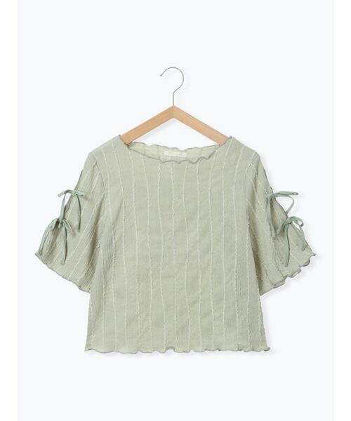 ehka sopo(エヘカソポ)の「袖リボンカットソー(Tシャツ/カットソー・レディース・ブルー/キナリ/ミント/ブラック・F)」の22枚目の写真