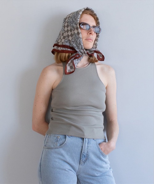 SUWDEE(スーディー)の「american sleeve tank(タンクトップ・レディース・ホワイト/ブラック/グリーン・FREE)」の7枚目の写真