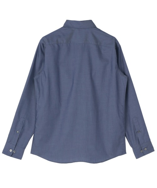 TOKYO SHIRTS(トウキョウシャツ)の「形態安定ノーアイロン カラーテープ ホリゾンタルワイドカラー 長袖カジュアルシャツ(シャツ/ブラウス・メンズ・ネイビー・L/LL/M)」の2枚目の写真