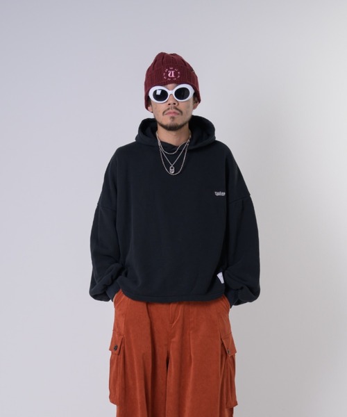 EFFECTEN(エフェクテン)の「【EFFECTEN】Stone Wash Sweat Hoodie(スウェット・メンズ・アッシュグレー/ブラック・FREE)」の1枚目の写真