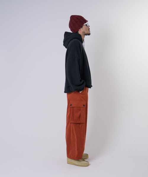 EFFECTEN(エフェクテン)の「【EFFECTEN】Stone Wash Sweat Hoodie(スウェット・メンズ・アッシュグレー/ブラック・FREE)」の4枚目の写真