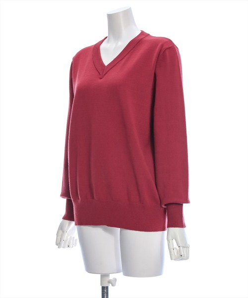 clear（クリア）の「Vネックロングニットトップス [骨格ストレート 着回し抜群 大人 カジュアル]≪再入荷≫（ニット/セーター・レディース・ブラック/アイボリー/グレー/ブルー/マスタード/ボルドー/パープル系その他・F）」の16枚目の写真