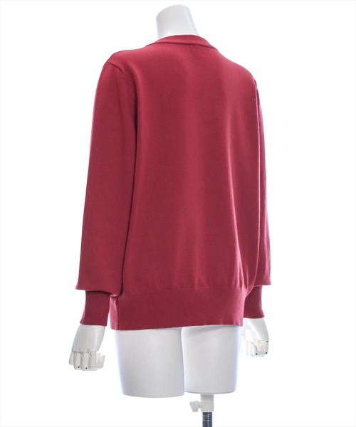 clear（クリア）の「Vネックロングニットトップス [骨格ストレート 着回し抜群 大人 カジュアル]≪再入荷≫（ニット/セーター・レディース・ブラック/アイボリー/グレー/ブルー/マスタード/ボルドー/パープル系その他・F）」の18枚目の写真