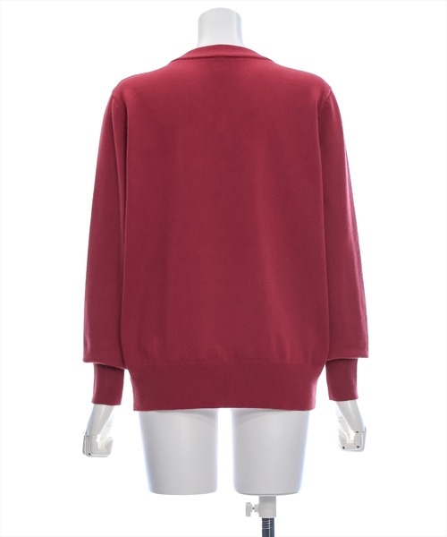 clear（クリア）の「Vネックロングニットトップス [骨格ストレート 着回し抜群 大人 カジュアル]≪再入荷≫（ニット/セーター・レディース・ブラック/アイボリー/グレー/ブルー/マスタード/ボルドー/パープル系その他・F）」の19枚目の写真