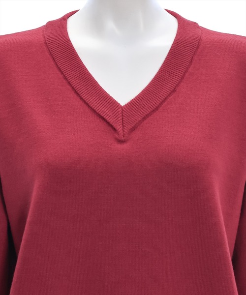 clear（クリア）の「Vネックロングニットトップス [骨格ストレート 着回し抜群 大人 カジュアル]≪再入荷≫（ニット/セーター・レディース・ブラック/アイボリー/グレー/ブルー/マスタード/ボルドー/パープル系その他・F）」の20枚目の写真