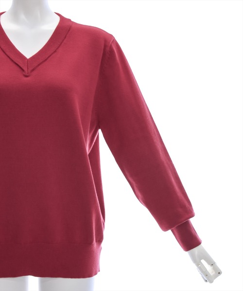 clear（クリア）の「Vネックロングニットトップス [骨格ストレート 着回し抜群 大人 カジュアル]≪再入荷≫（ニット/セーター・レディース・ブラック/アイボリー/グレー/ブルー/マスタード/ボルドー/パープル系その他・F）」の21枚目の写真