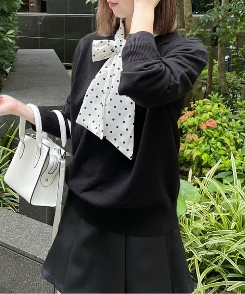 clear（クリア）の「Vネックロングニットトップス [骨格ストレート 着回し抜群 大人 カジュアル]≪再入荷≫（ニット/セーター・レディース・ブラック/アイボリー/グレー/ブルー/マスタード/ボルドー/パープル系その他・F）」の9枚目の写真