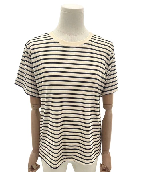 Amulet（アミュレット）の「シンプルボーダーTシャツ（Tシャツ/カットソー・レディース・アイボリー・XL/L/M）」の14枚目の写真