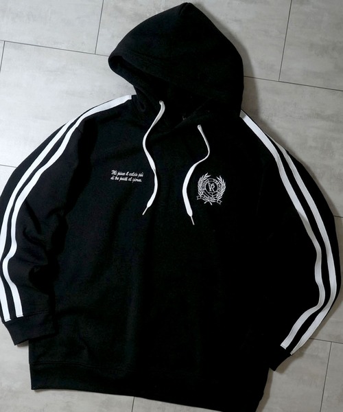 Ritzy(リッツィー)の「uniform design sweat hoodie/ユニフォームデザイン スウェット フーディ パーカー レディース メンズ(パーカー・メンズ・ホワイト/ブルー/ブラック・M/L/XL)」の2枚目の写真