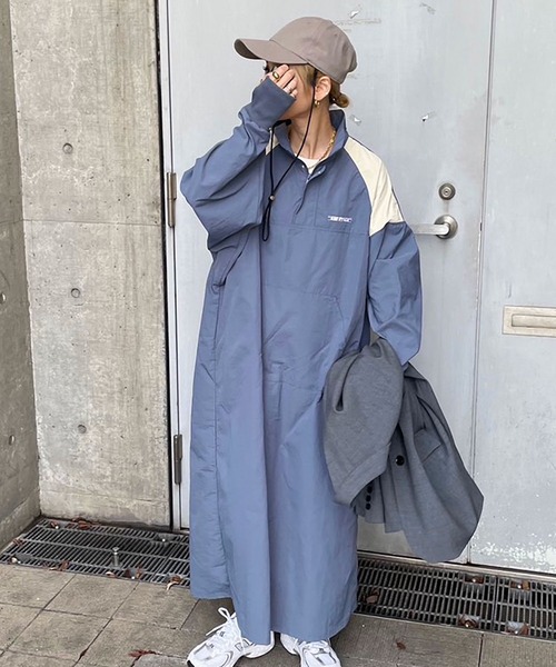 INTERPLAY（インタープレイ）の「【INTERPLAY x AYA】Anorak One-piece (UINISEX)（ワンピース・レディース・ブルー/チャコール・FREE）」の15枚目の写真