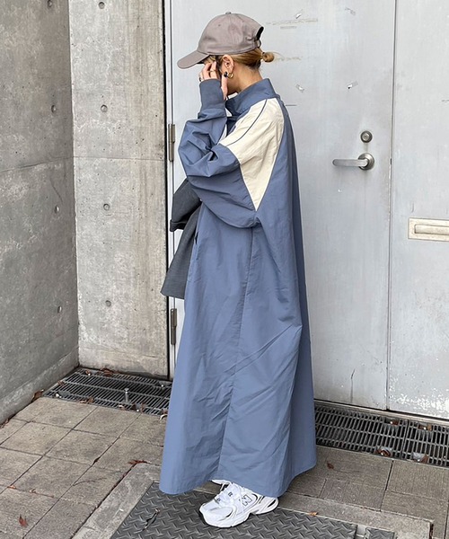 INTERPLAY（インタープレイ）の「【INTERPLAY x AYA】Anorak One-piece (UINISEX)（ワンピース・レディース・ブルー/チャコール・FREE）」の17枚目の写真