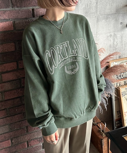 apres jour mignon(アプレジュールミニョン)の「アソートピグメントスウェット【ZOZOTOWN限定アイテム】(スウェット・レディース・ブラック系その他2/グレー系その他/ブラック系その他/ナチュラル/杢グレー/グリーン/ダークブラウン・X-LARGE/フリー)」の7枚目の写真