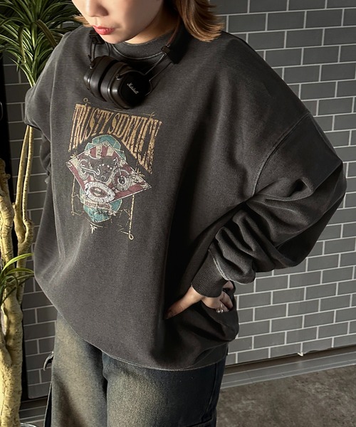 apres jour mignon(アプレジュールミニョン)の「アソートピグメントスウェット【ZOZOTOWN限定アイテム】(スウェット・レディース・ブラック系その他2/グレー系その他/ブラック系その他/ナチュラル/杢グレー/グリーン/ダークブラウン・X-LARGE/フリー)」の3枚目の写真