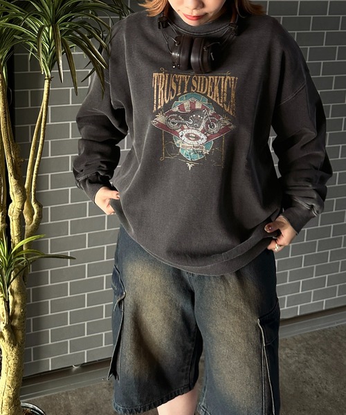 apres jour mignon(アプレジュールミニョン)の「アソートピグメントスウェット【ZOZOTOWN限定アイテム】(スウェット・レディース・ブラック系その他2/グレー系その他/ブラック系その他/ナチュラル/杢グレー/グリーン/ダークブラウン・X-LARGE/フリー)」の13枚目の写真