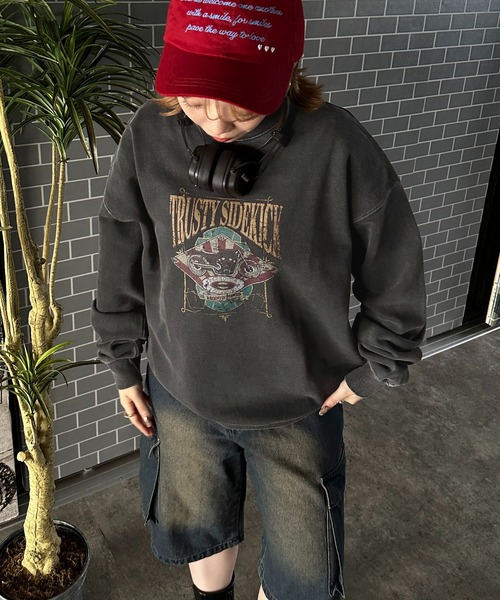 apres jour mignon(アプレジュールミニョン)の「アソートピグメントスウェット【ZOZOTOWN限定アイテム】(スウェット・レディース・ブラック系その他2/グレー系その他/ブラック系その他/ナチュラル/杢グレー/グリーン/ダークブラウン・X-LARGE/フリー)」の14枚目の写真