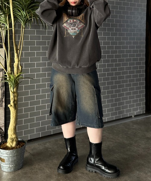 apres jour mignon(アプレジュールミニョン)の「アソートピグメントスウェット【ZOZOTOWN限定アイテム】(スウェット・レディース・ブラック系その他2/グレー系その他/ブラック系その他/ナチュラル/杢グレー/グリーン/ダークブラウン・X-LARGE/フリー)」の15枚目の写真