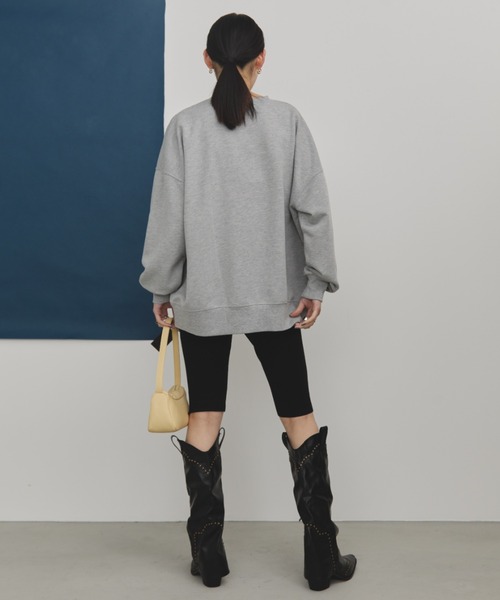 MERLOT（メルロー）の「相良刺繍＆ロゴプリントドッグスウェット（スウェット・レディース・ブラック/チャコールグレー/バーガンディー・FREE）」の19枚目の写真