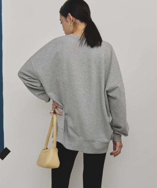 MERLOT（メルロー）の「相良刺繍＆ロゴプリントドッグスウェット（スウェット・レディース・ブラック/チャコールグレー/バーガンディー・FREE）」の17枚目の写真