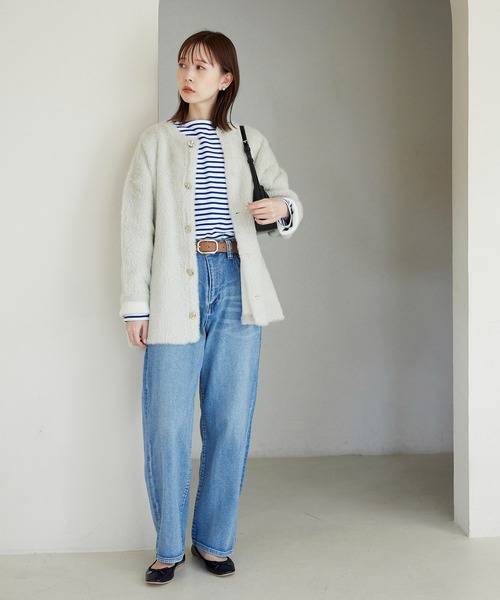 ロペピクニック38アウター ダブルフェイスフェザーニットコート　ネイビー 楽天市場】【SALE／50%OFF】ダブルフェイスフェザーニットコート