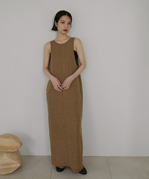 【セットアップ可】ライトツイードアメスリロングワンピース（ワンピース）｜feepur（フェピュール） pattayablatt.com