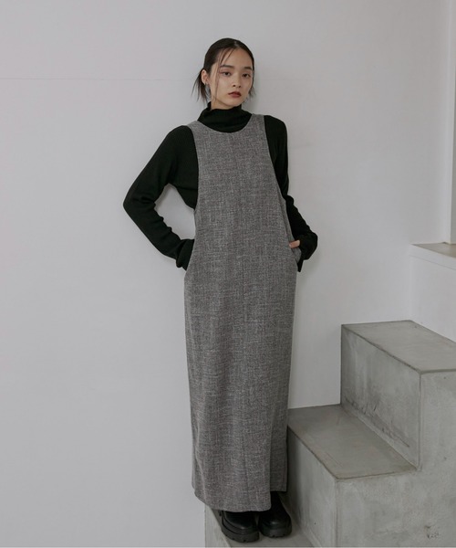 【セットアップ可】ライトツイードアメスリロングワンピース（ワンピース）｜feepur（フェピュール） pattayablatt.com
